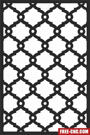 Wall pattern decorative door - Download free dxf for cnc plasma cutting