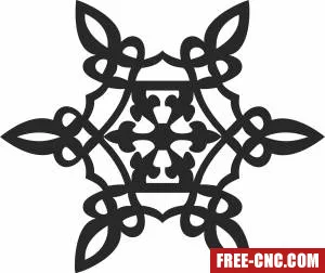 Mandala decorative pattern clipart - Free dxf download Mandala decorative pattern clipart - Free dxf download