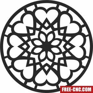 Mandala wall decorative door - Free dxf for laser cutting and plasma