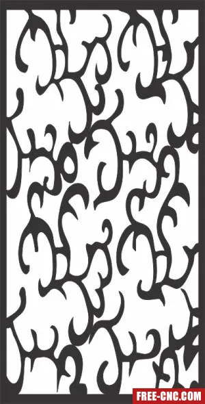 Decorative pattern wall screens panel for doors - free dxf download