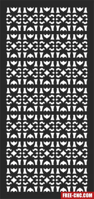 Decorative pattern wall screens panel for doors - free dxf download