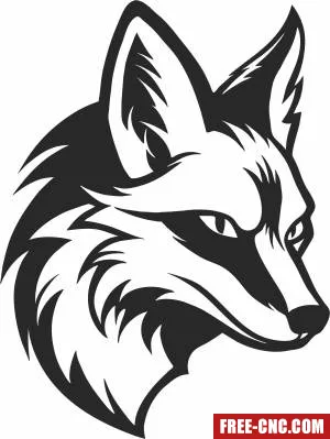 Fox face art - Download free dxf for cnc plasma cutting