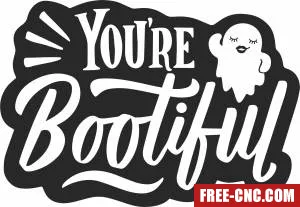 You are bootiful halloween clipart - Download free dxf for cnc plasma cutting