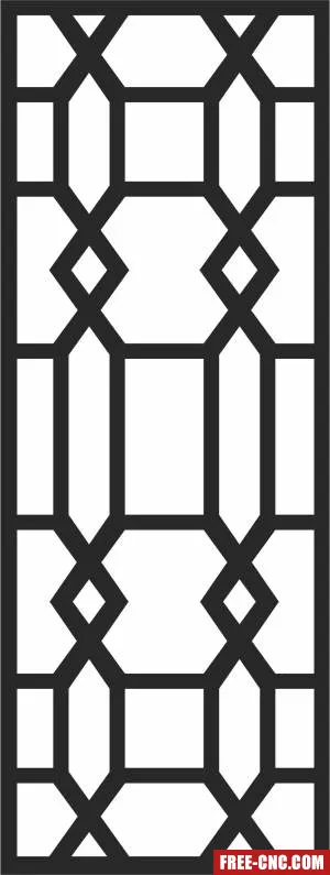 Decorative door screen pattern decorative wall decorative - Free dxf files ready to cut