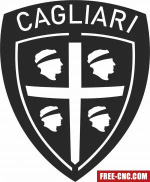 Cagliari fc football team logo - Download free dxf for cnc plasma cutting