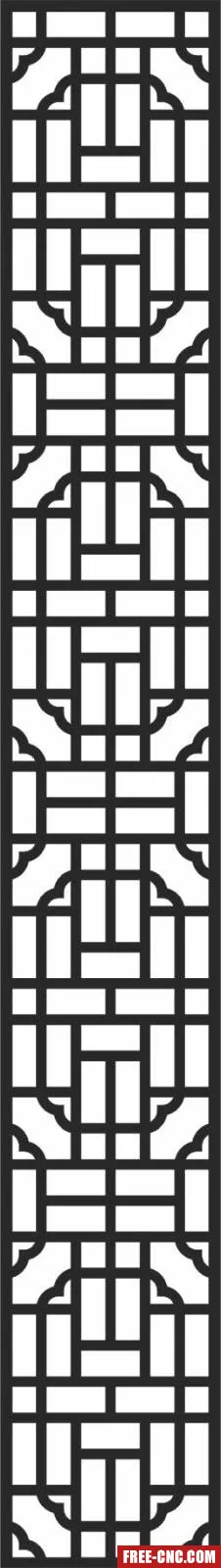 Decorative pattern wall screen - Free dxf files ready to cut