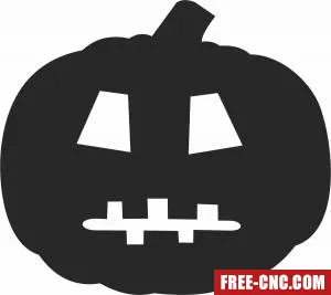 Halloween pampking silhouette - Free dxf download