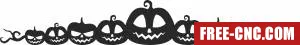 Halloween pumpkins clipart - Free dxf for laser cutting and plasma