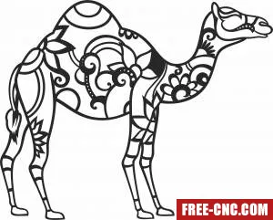 Manlada camel wall decor - Free dxf files ready to cut