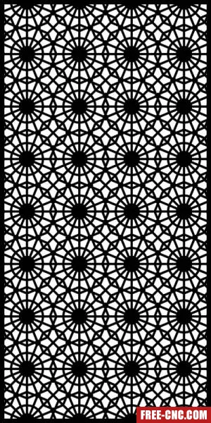 Decorative panels for doors wall screen pattern - free dxf download