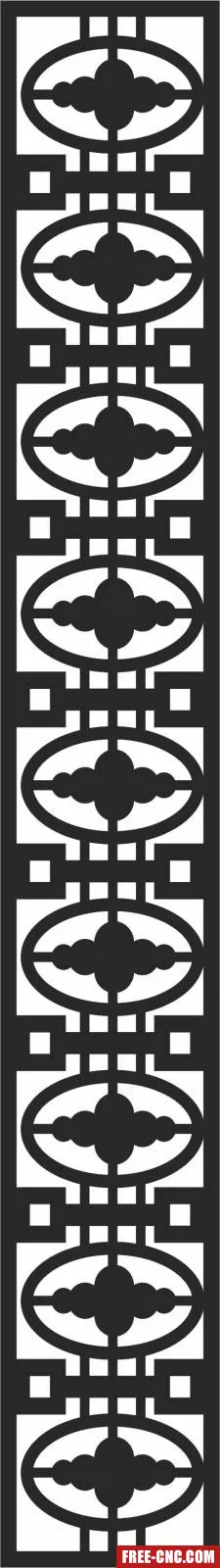 Door decorative pattern wall screen - Free dxf for laser cutting and plasma