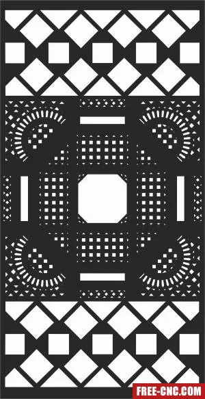 Door screen screen door pattern - Free dxf files ready to cut