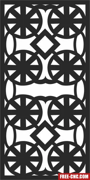 Decorative wall screen pattern panel - Download free dxf for cnc plasma cutting