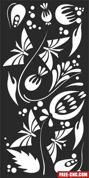 Screen pattern wall decorative pattern - Free dxf files ready to cut