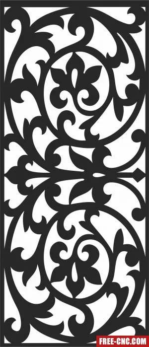 Door wall decorative pattern wall - Free dxf files ready to cut