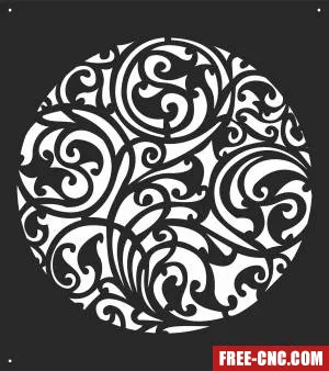 Door pattern wall decorative wall screen - Download free dxf for cnc plasma cutting
