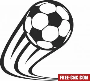 Football soccer ball in the air - Download free dxf for cnc plasma cutting