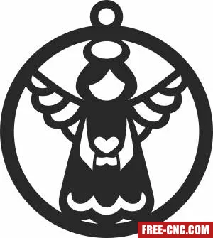 Angel christmas ornament - Free dxf files ready to cut