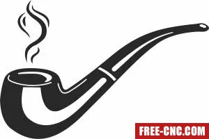 Smoking pipe cliparts - Free dxf download