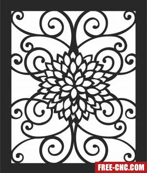Decorative door decorative - Download free dxf for cnc plasma cutting
