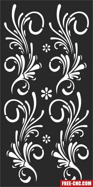 Door screen decorative wall decorative door pattern - Free dxf files ready to cut