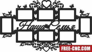 Love pictures holder wall decor - Free dxf for laser cutting and plasma