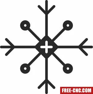 Ornament christmas snow decorative pattern - Free dxf files ready to cut