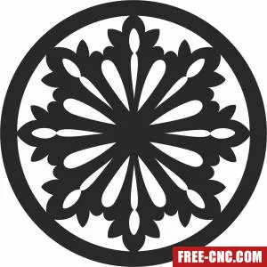Decorative flower wall sign - Free dxf files ready to cut