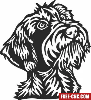 Dog face cliparts - Free dxf files ready to cut