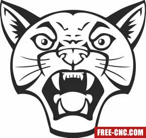 Wild panther head wall decor - Free dxf files ready to cut