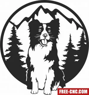 Dog wall art clipart - Download free dxf for cnc plasma cutting