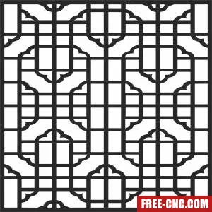 Pattern wall decor screen - Download free dxf for cnc plasma cutting
