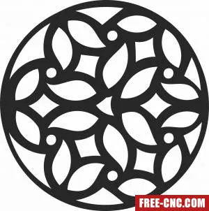 Mandala wall decor cliparts - Download free dxf for cnc plasma cutting