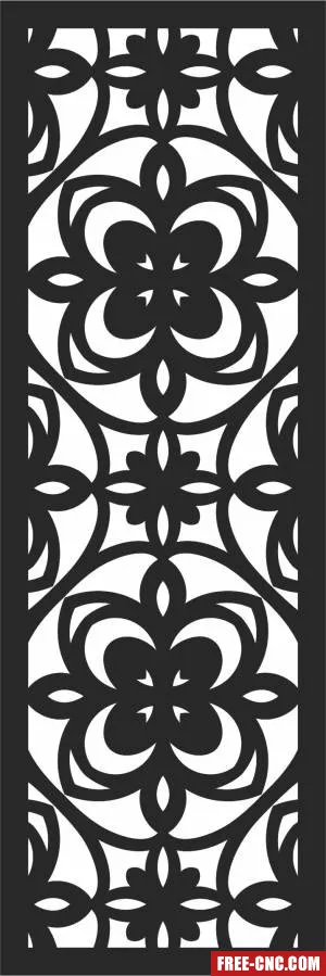 Screen decorative pattern decorative door - Free dxf for laser cutting and plasma