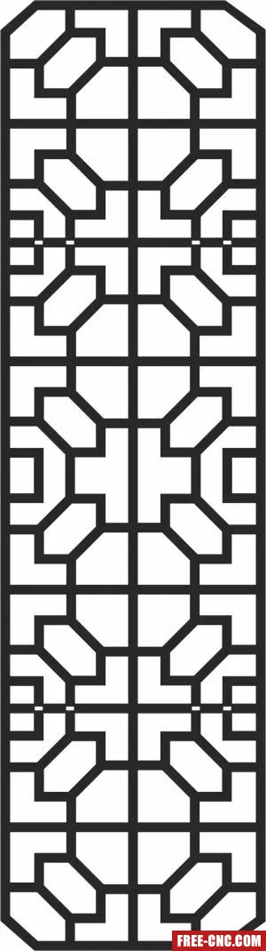Pattern door wall screen decorative - Download free dxf for cnc plasma cutting Pattern door wall screen decorative - Download free dxf for cnc plasma cutting