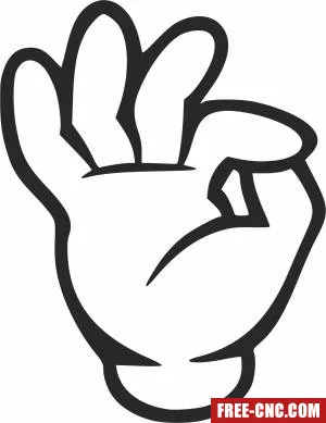 Irish hand sign - Free dxf files ready to cut