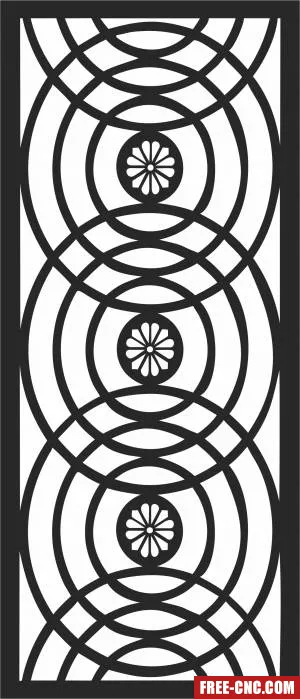 Wall decorative door wall door screen door - Free dxf download