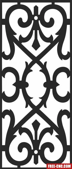 Screen pattern screen decorative door wall pattern - Free dxf for laser cutting and plasma