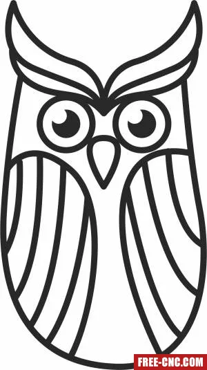 Owl wall art - Free dxf files ready to cut