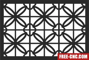 Door wall pattern screen wall - Free dxf for laser cutting and plasma