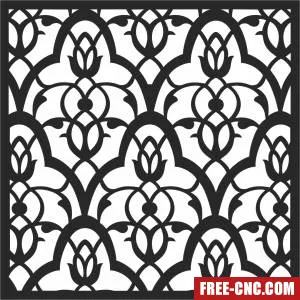 Decorative screen decorative screen decorative screen - Free dxf for laser cutting and plasma