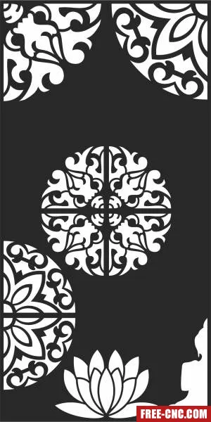 Pattern screen pattern wall door - Free dxf download