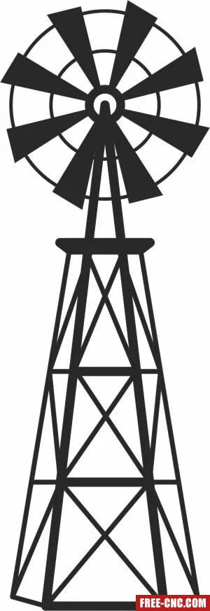 Windmill clipart - Free dxf download