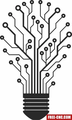 Silhouette circuit board tree - Free dxf files ready to cut