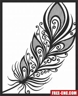 Feather wall panel - Free dxf files ready to cut