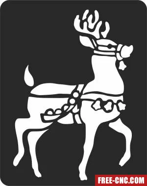 Christmas reindeer - Free dxf for laser cutting and plasma