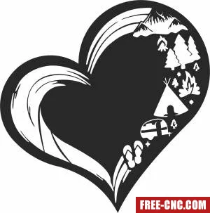 Hearts cliparts scene - Download free dxf for cnc plasma cutting