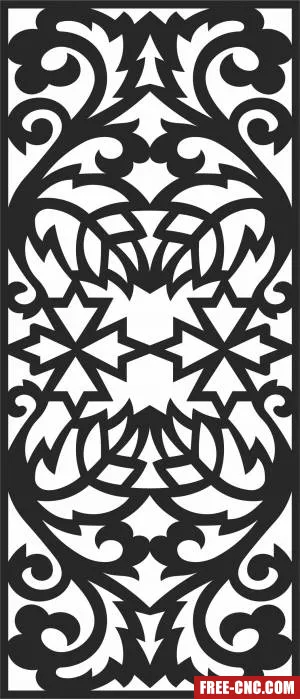 Decorative pattern door - Download free dxf for cnc plasma cutting Decorative pattern door - Download free dxf for cnc plasma cutting