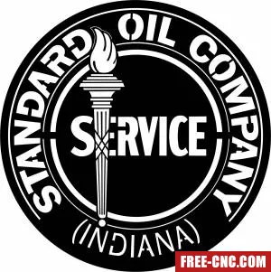 Indiana standard oil company logo sign - Free dxf files ready to cut