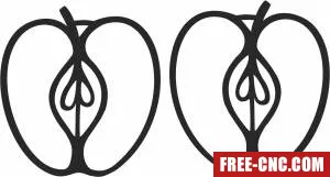 Earrings pendants art appel - Download free dxf for cnc plasma cutting